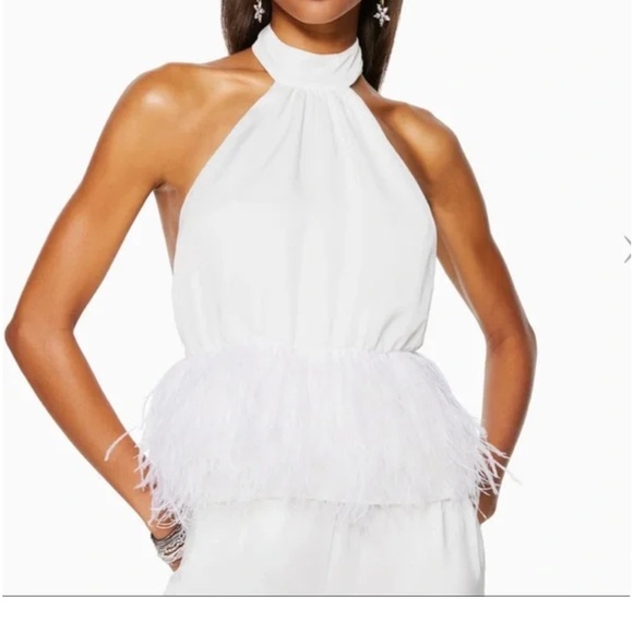 LNWT Ramy Brook Danni Ruffle Halter Top - Picture 3 of 7